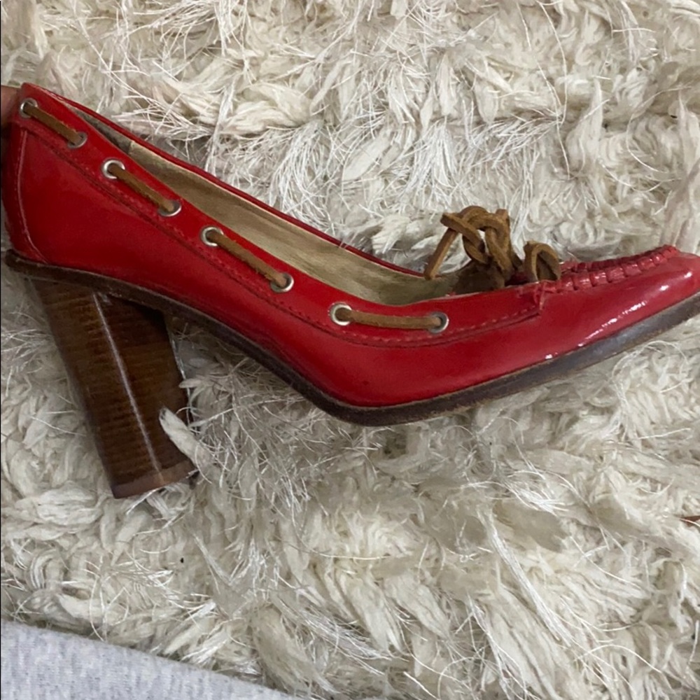 red Michael Kors heels
